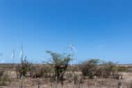 ein Windpark entsteht hier